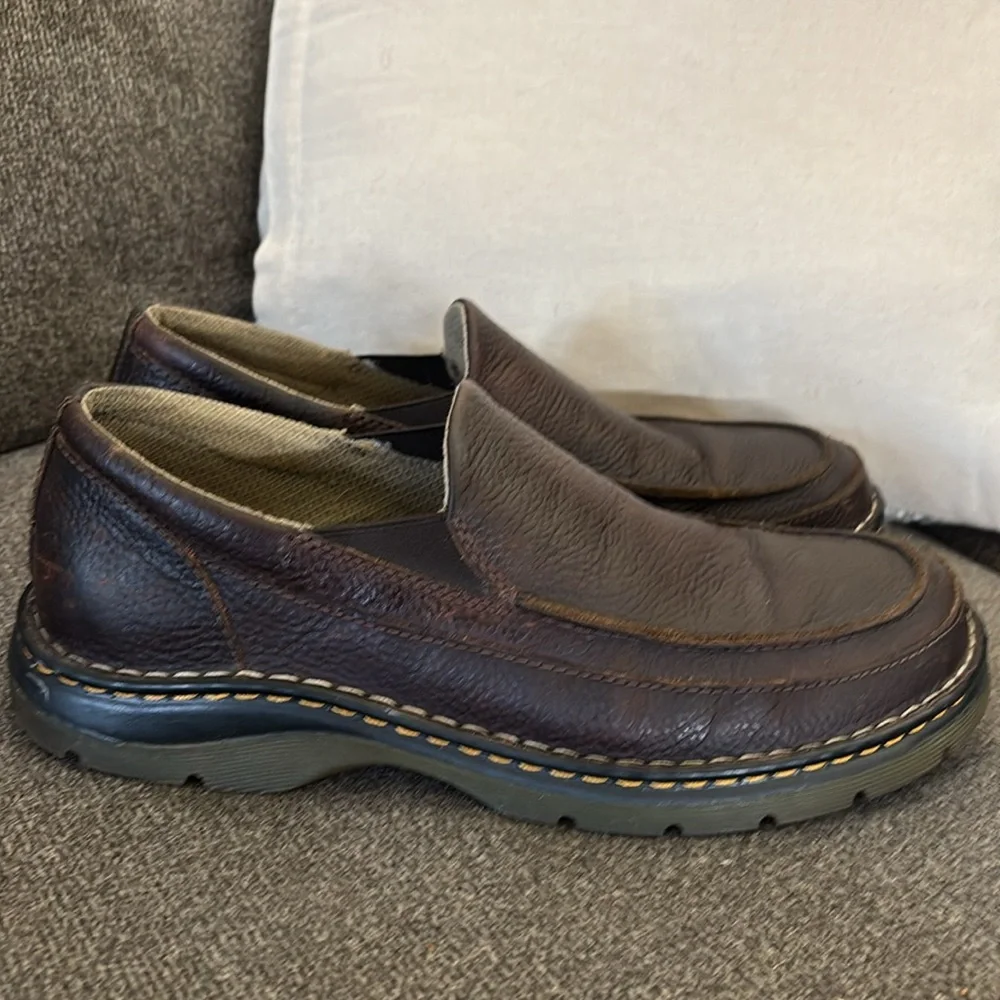 DR.MARTENS Lennon Air Wair Brown Leather Slip On Loafers Men's Shoes Sz 11 AW004